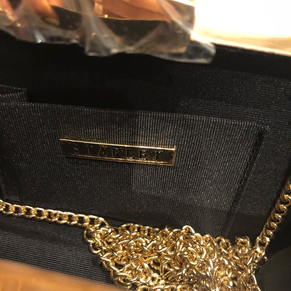 Gold Hard Case Clutch/Crossbody Purse - Picture 7 of 12